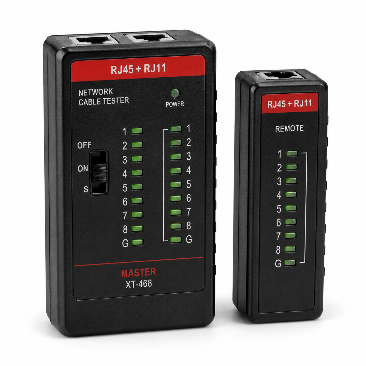 Ethernet cable tester for checking a cable run
